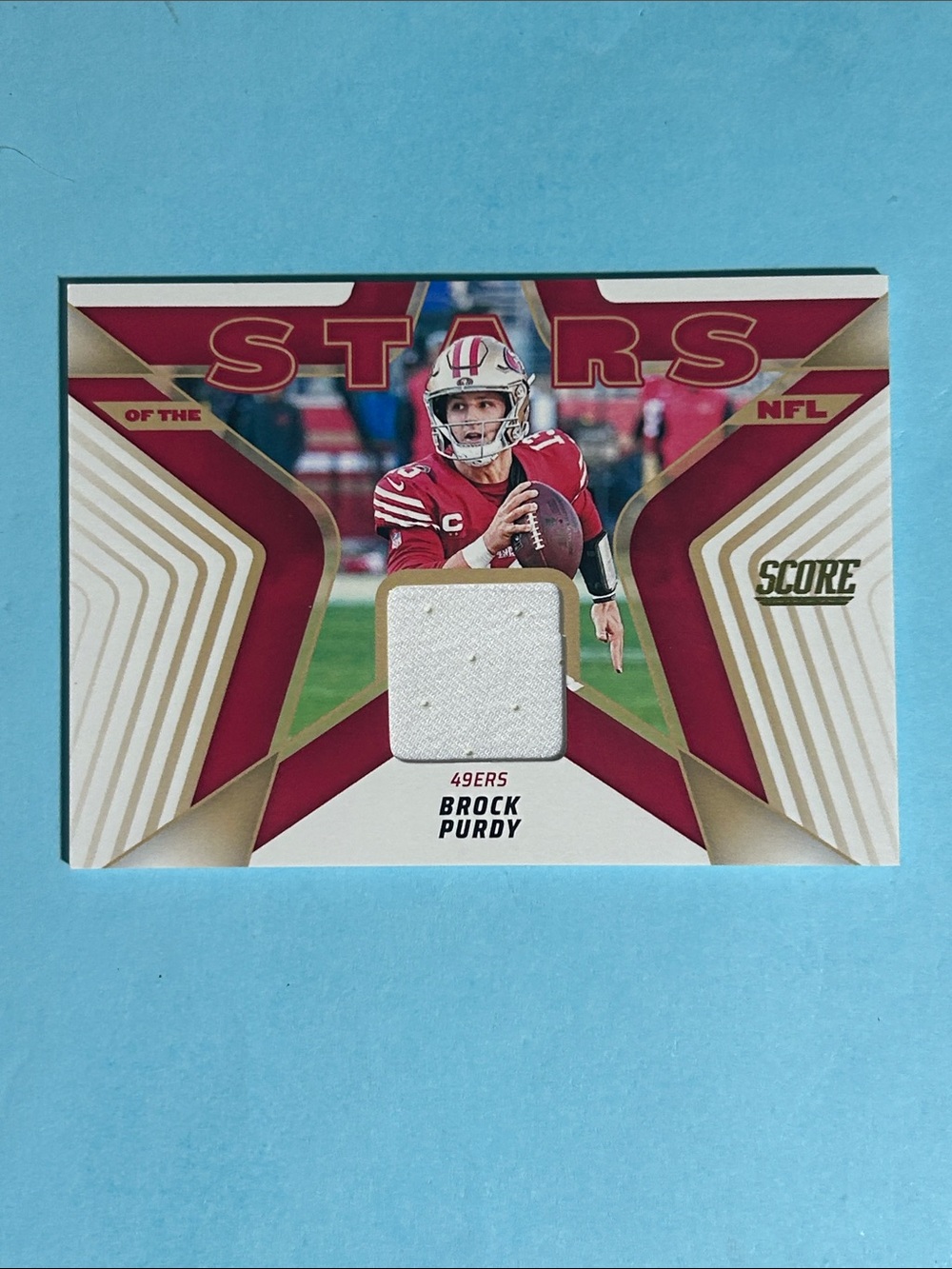 Brock Purdy ,San Francisco 49ers 2025 Panini Stars off the NFL ,Relic card #SNJ-